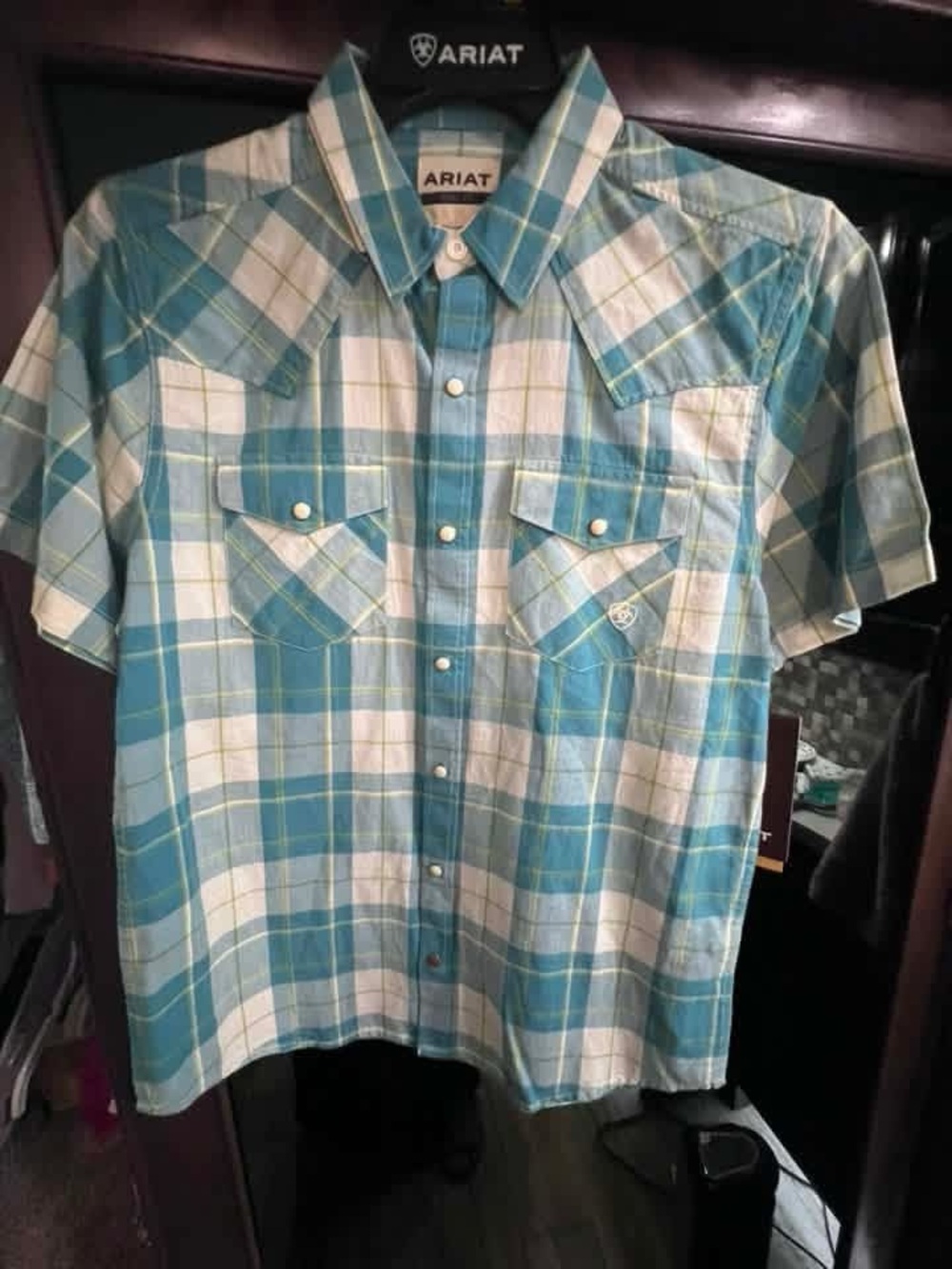 4 Ariat Plaid Button-Down Shirt Pearl snap except 1